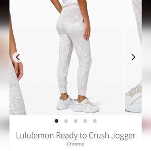 Ready To Crush Jogger - Crushed Velvet (Chrome)